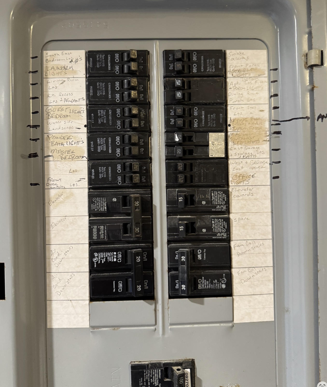 Challenger lighting panel