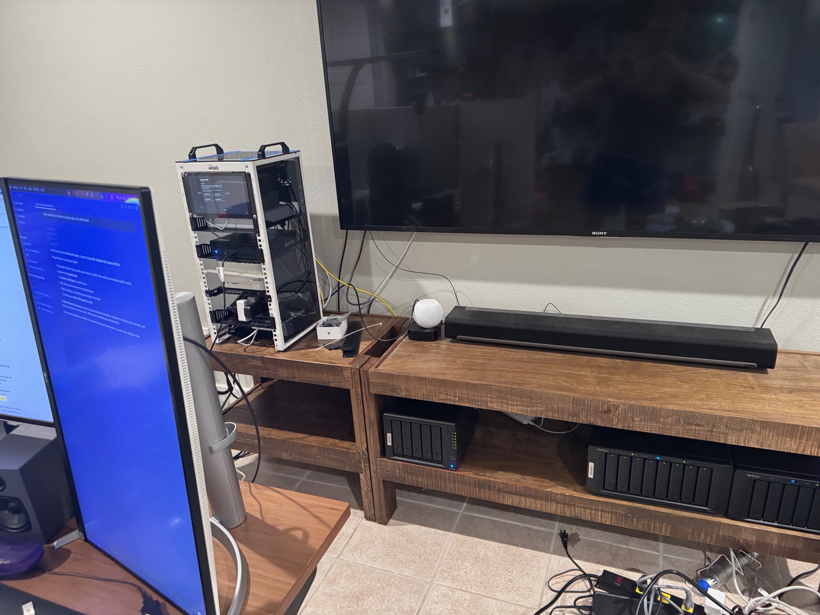 Lab rack with compute and NAS