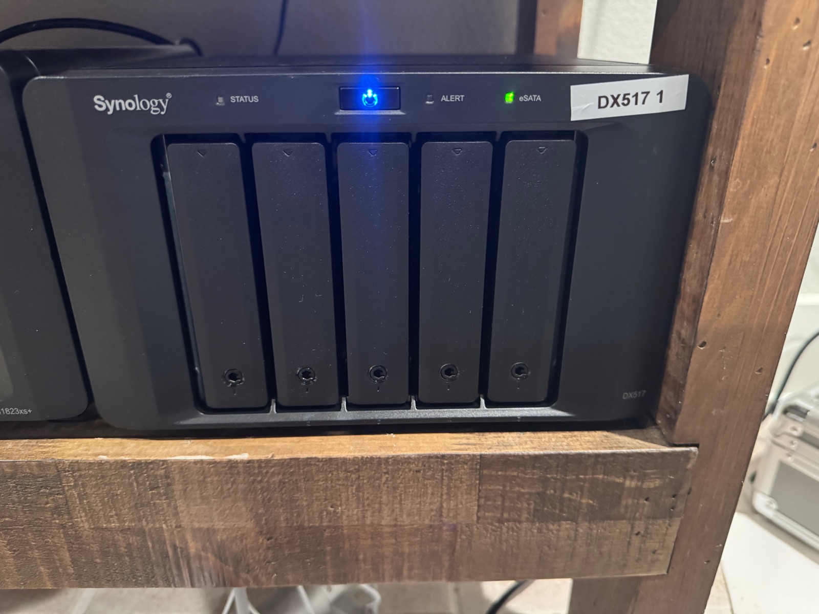 Synology DS1823xs+ and DX517 on the bench