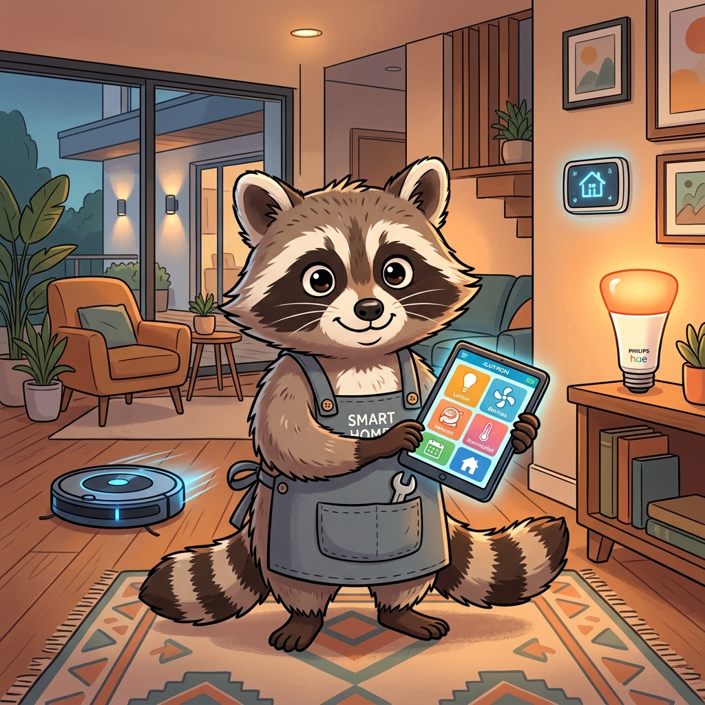 Milo the raccoon as a smart home controller