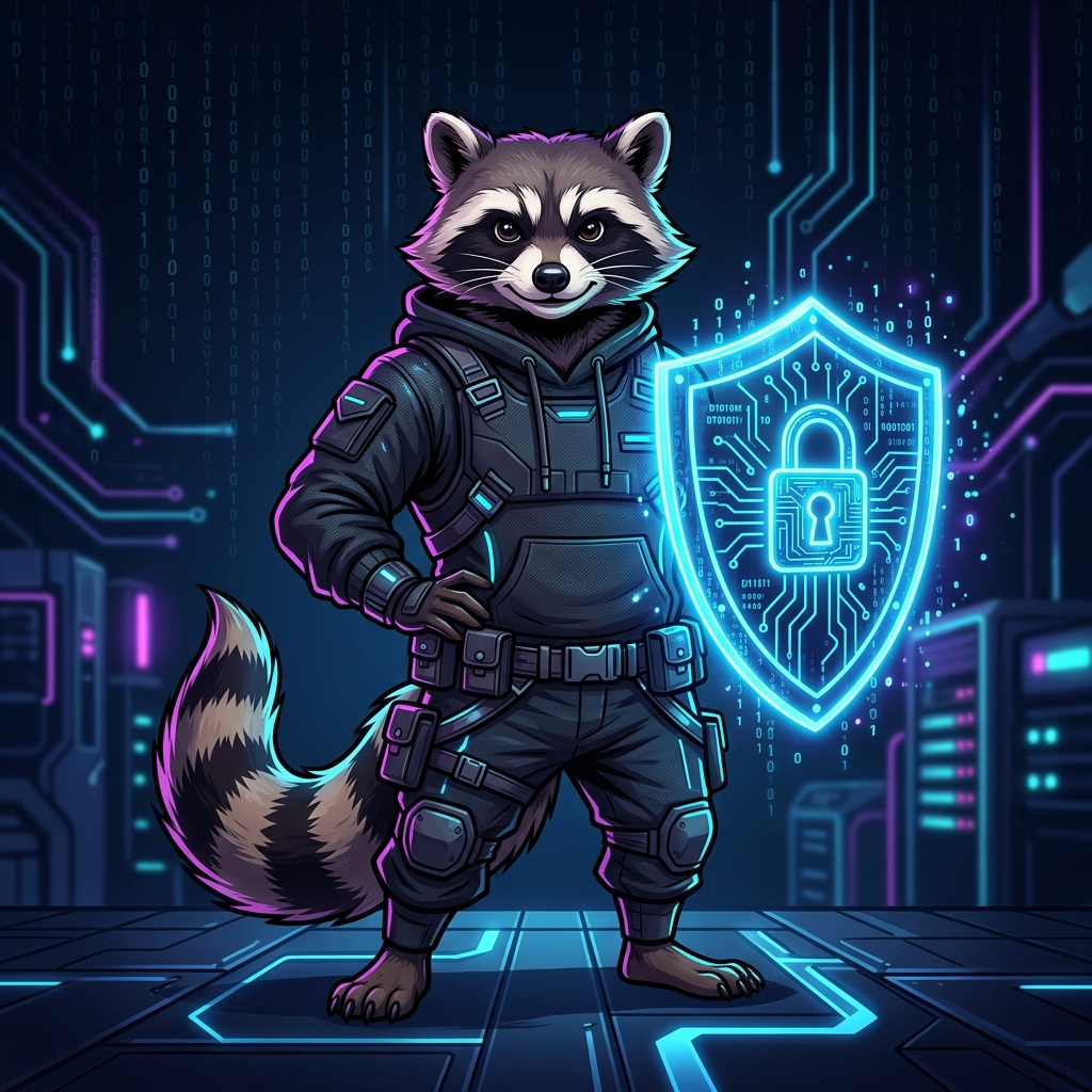 Milo the raccoon, cybersecurity mode